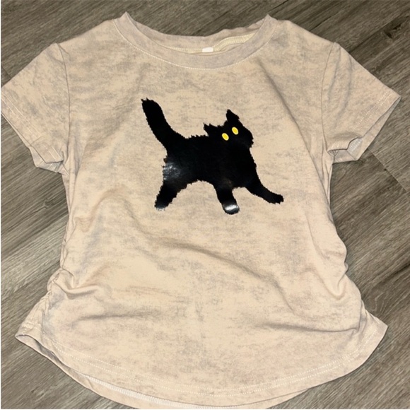 🌓Firm Price🌗 NWOT Y2K cat printed Tee - Picture 1 of 5